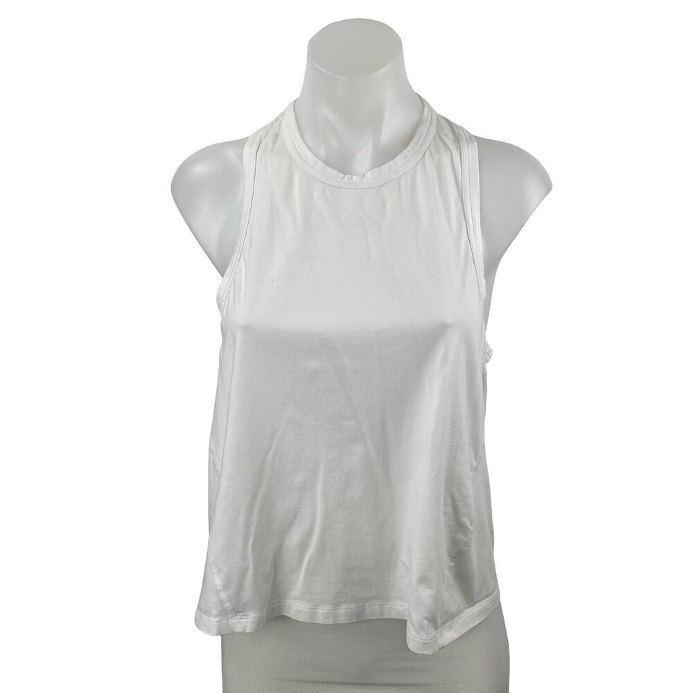 YPB Your Personal Best Women White Racerback Workout Athletic Tank Top Size M